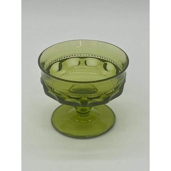Set of 2 Vintage Colony "Crown Green" Champagne/Tall Sherbet Glass 6 oz. (Thumbp - Picture 3 of 4